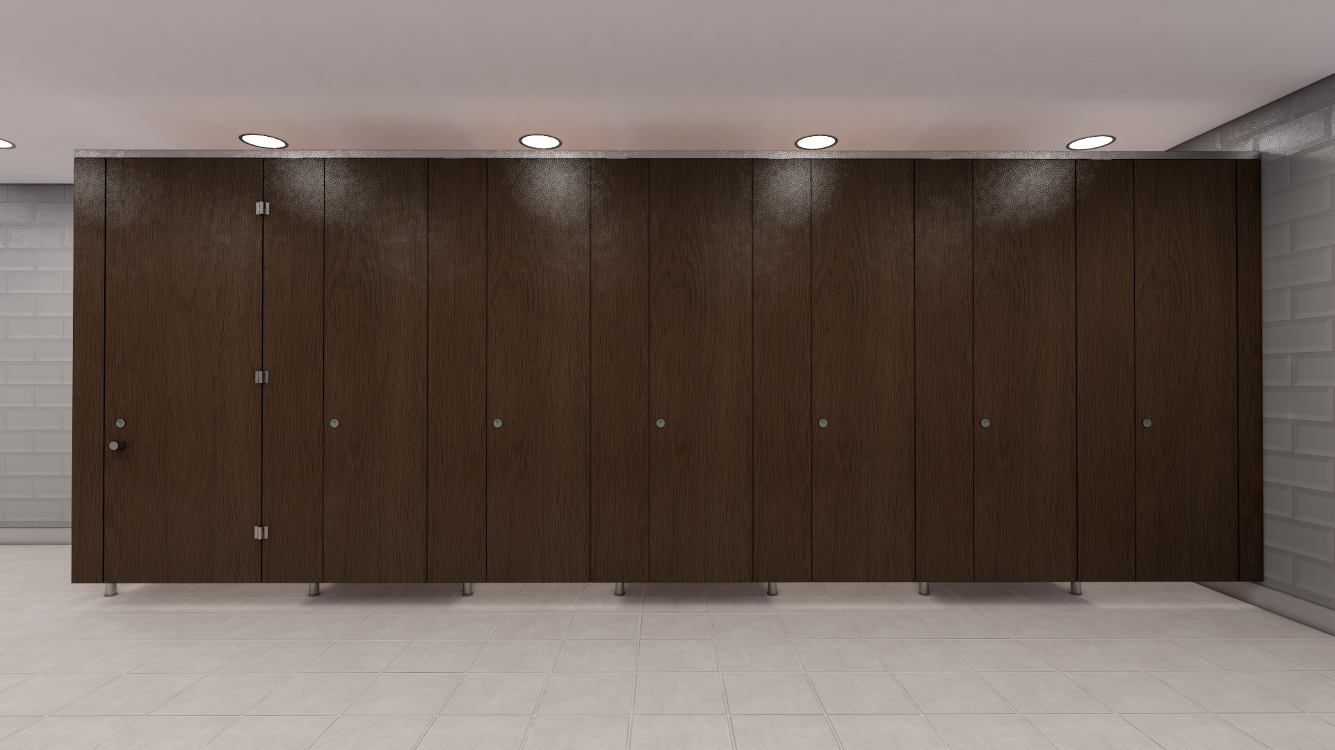 Full-Privacy Plastic Laminate Toilet Partitions